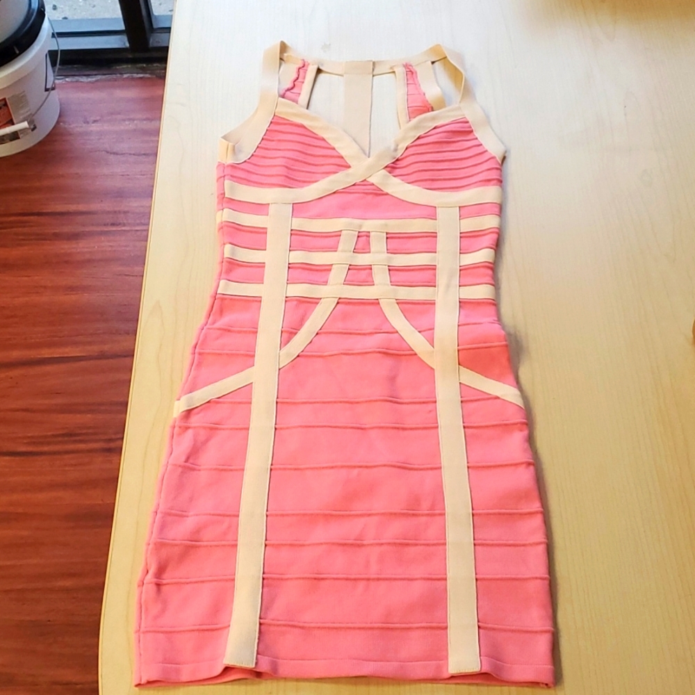 Pink bandage dress